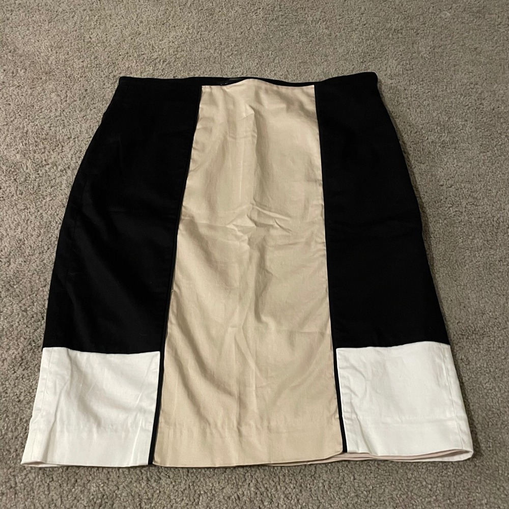 White House Black Market Skirt Color Block Pencil‎ Career Business Women